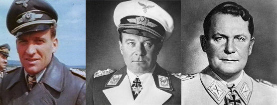 Hans-Ulrich Rudel, Ernst Udet y Hermann Göring-Röhr. 
