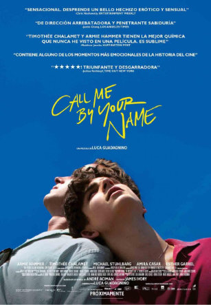 Cartel Amor pandémico en Call me by your name