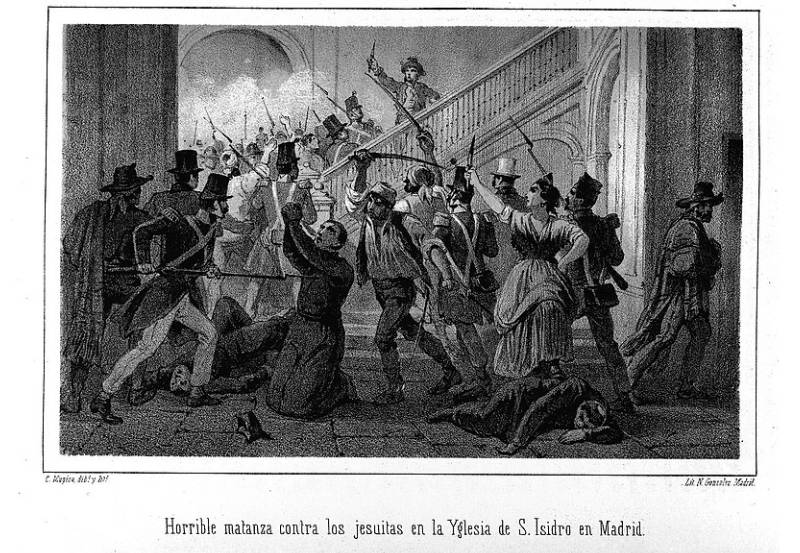 Matanza de frailes durante la epidemia de cólera en Madrid, 1834. Carlos Mujíca