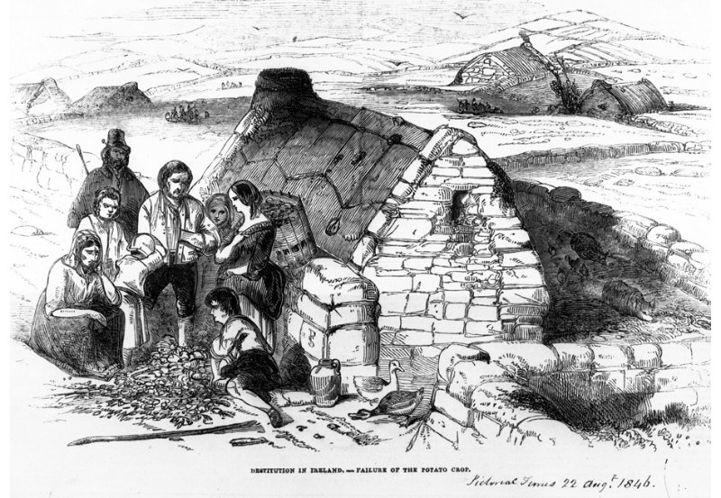 Destitution in Ireland from the London Pictorial Times, 22 August 1846. NLI ref. HP (1846)