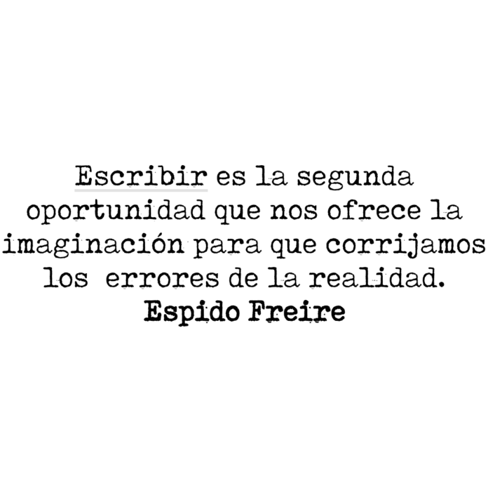 Escribir es la segunda oportunidad... Espido Freire
