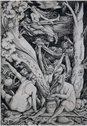 "Hechicera maligna", de Hans Baldung Grien, 1510, Ámsterdam, Rijksmuseum.