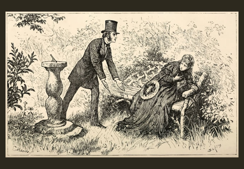 Jasper & Rosa Bud, ilustración de Luke Fildes para la primera publicación de la novela, 1870