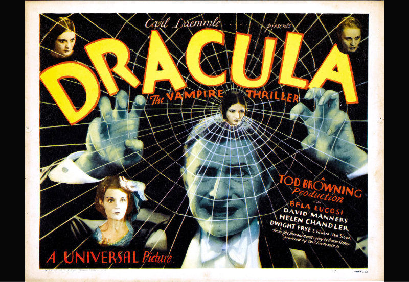 Poster promocional de la película Drácula de 1931